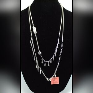 NWT 60" Silver Snake Chain Necklace by Theodora & Callum